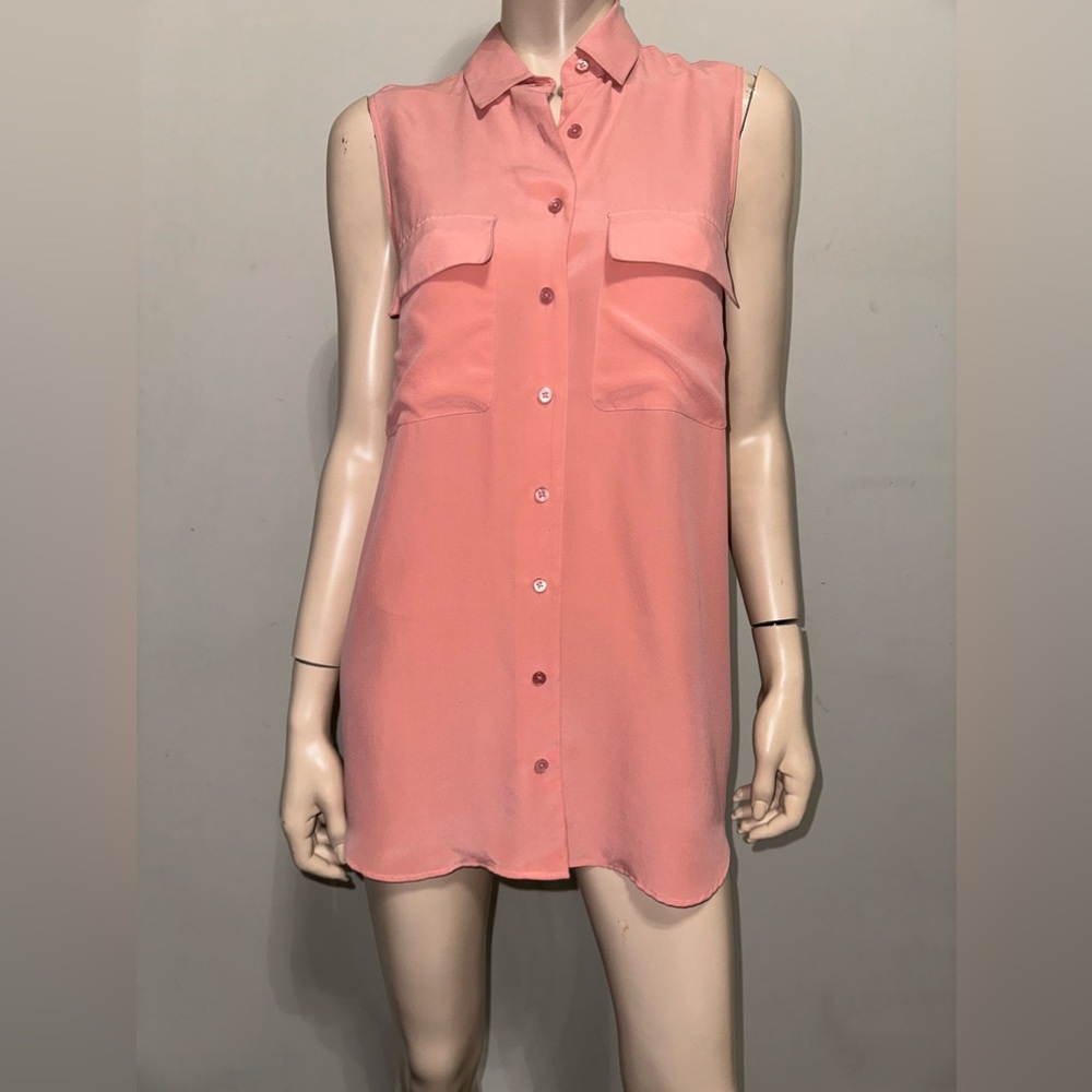 Equipment Sleeveless Silk Blouse XS